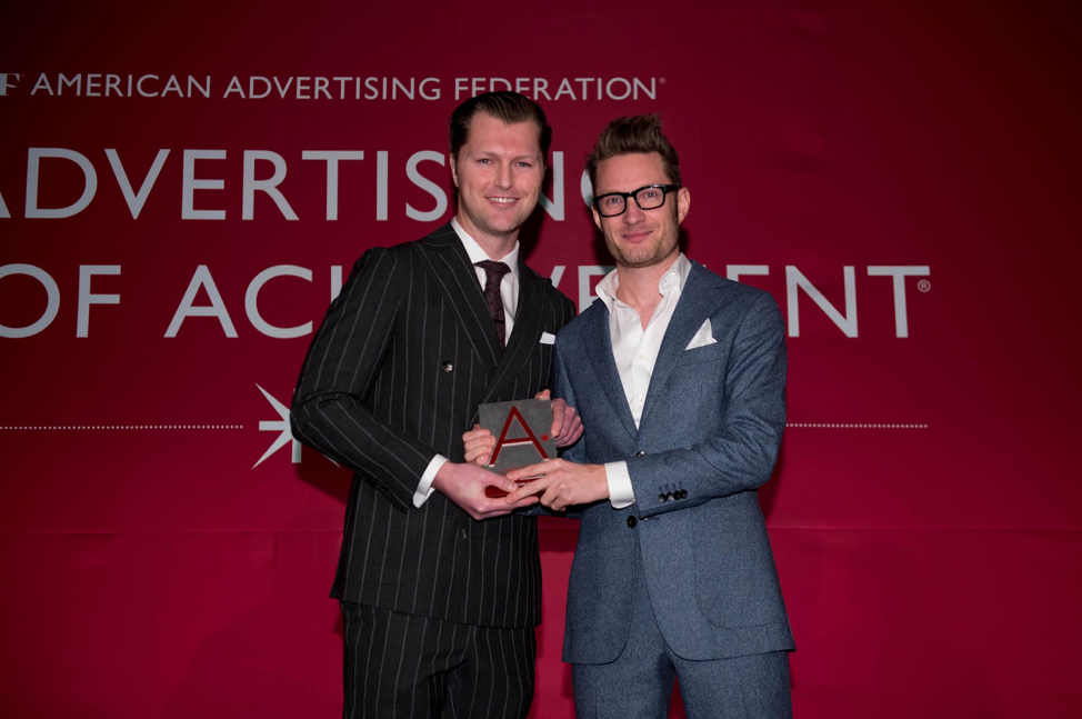 Miller/Datri Entertainment proudly sponsors the Advertising Hall of Achievement; Colby Reed Miller presents award