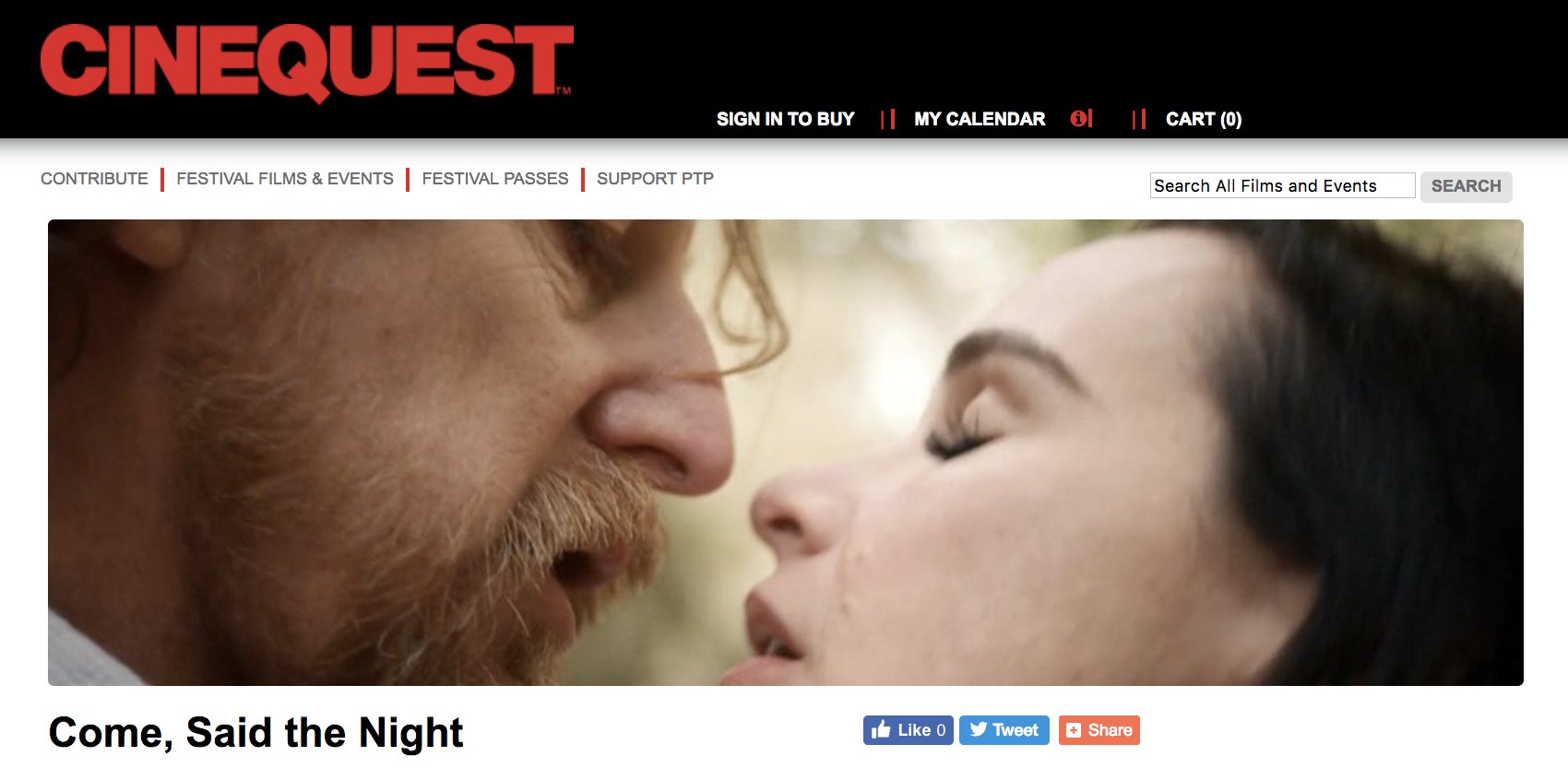 Between The Darkness (a.k.a. Come, Said the Night) to premier at Cinequest Film Festival