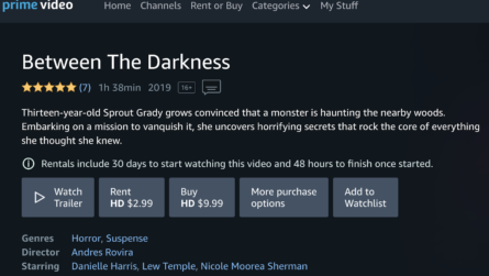 Miller/Datri Entertainment’s feature film “Between The Darkness” released on Amazon and other major streaming platforms